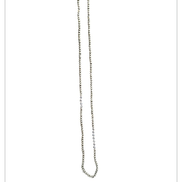CHAN LUU Elegant SLATE and Gold Chain Necklace - Picture 4 of 11